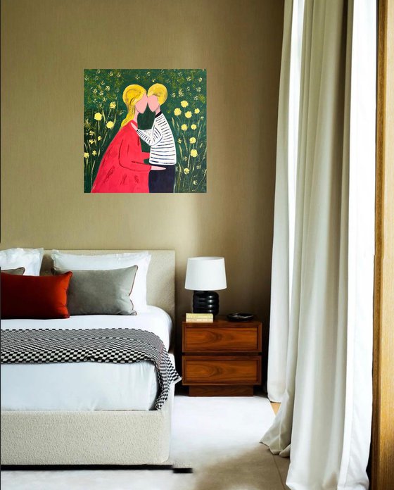 Mother Son Original Painting