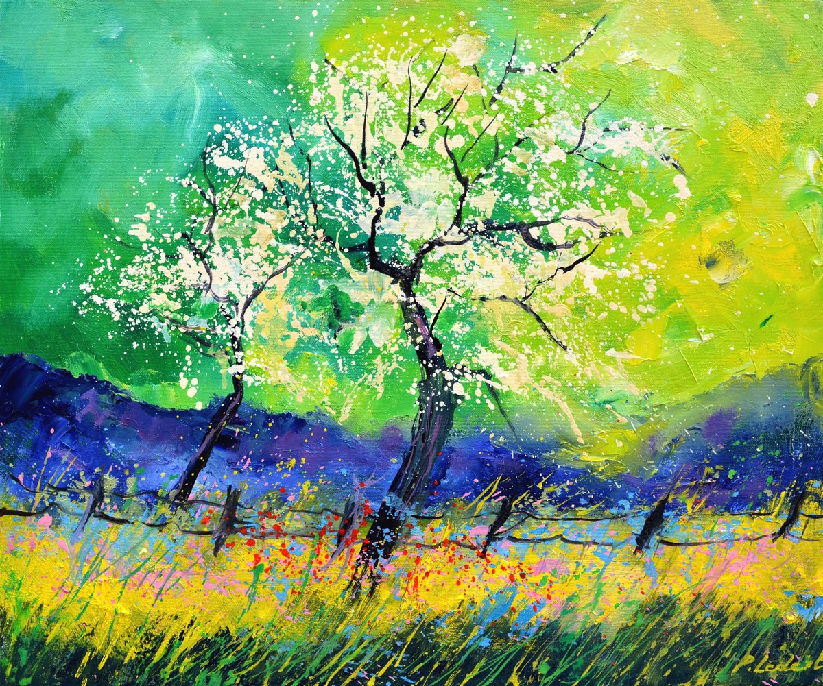 Appletree In Blossom By Pol Henry Ledent, 24 X 20, Artwork For Sale On Artfinder