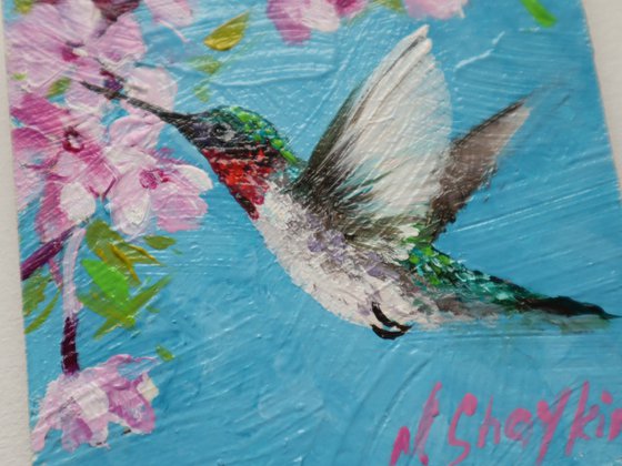 Hummingbird in Flight, Birds Lover Gift