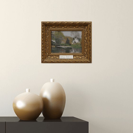 Japanese garden. Sakura blossom