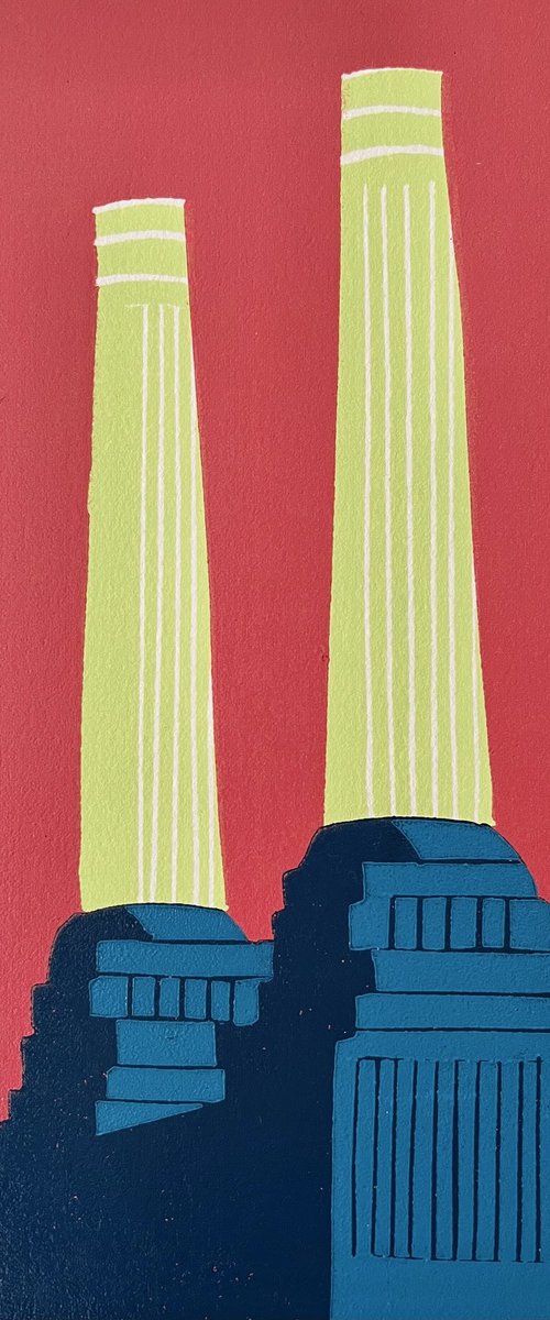 Battersea's Chimneys (marine) by Jennie Ing