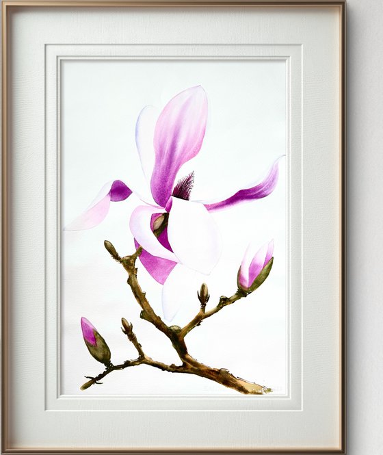Diptych Wild Pink magnolia