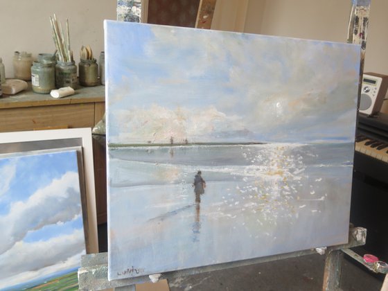 The Shimmer of Sunlight on the Sea