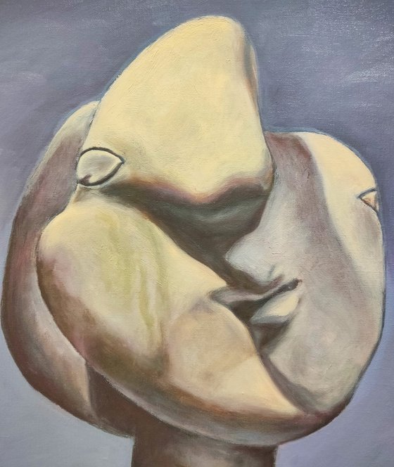 Woman’s head with a bun