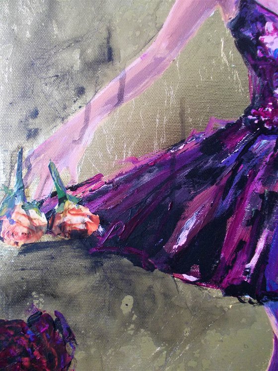 En Pointe  - Ballerina   Painting on Canvas