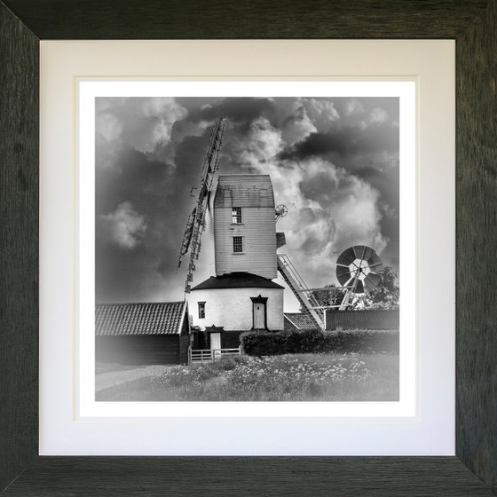 Saxtead Windmill B&W Framed