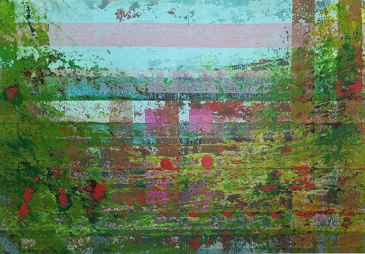 Organic Landscape Acrylic Painting By Adam Grose Ma Pgce, 20 X 15, Journey To Bristol (Landscape), Original Artwork