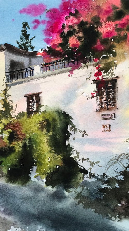 Greek village #2 by Eugenia Gorbacheva