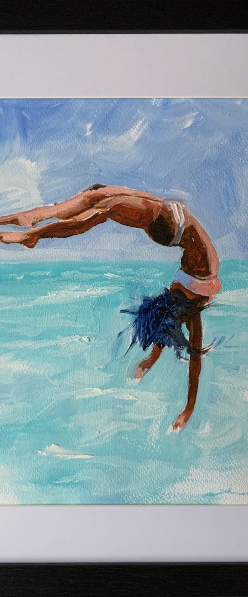 Diving in the ocean. by Vita Schagen