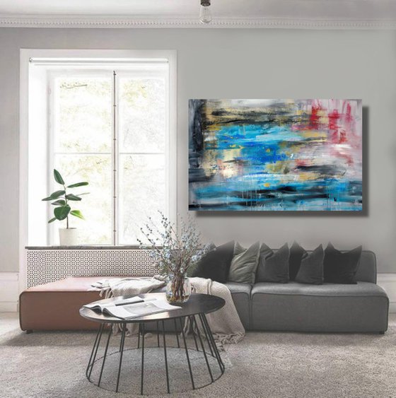 large paintings for living room/extra large painting/abstract Wall Art/original painting/painting on canvas 120x80-title-c728