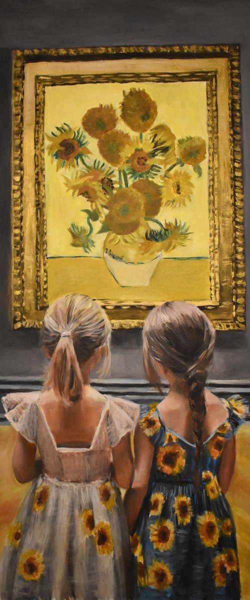watching van gogh sunflowers by escha van den bogerd