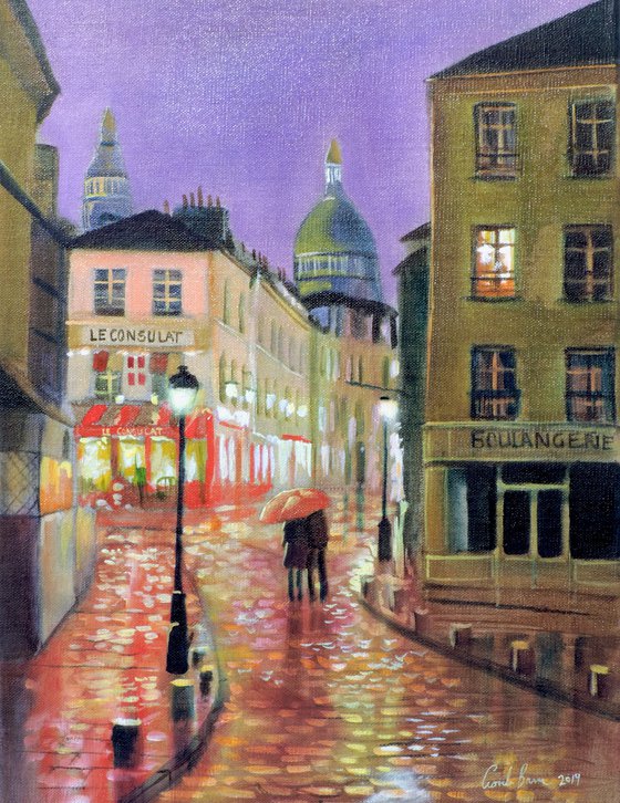 Paris Montmartre (linen canvas)