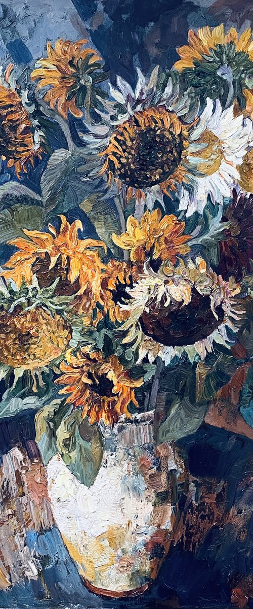 A large bouquet of sunflowers by Nadezda Stupina