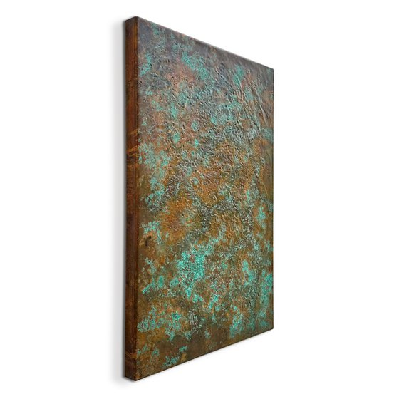 "Verdigris No. 1 " Copper Patina Wall Art
