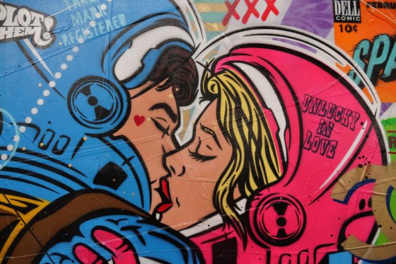 Lucky Cadets 160cm x 60cm Space Cadets Textured Urban Pop Art