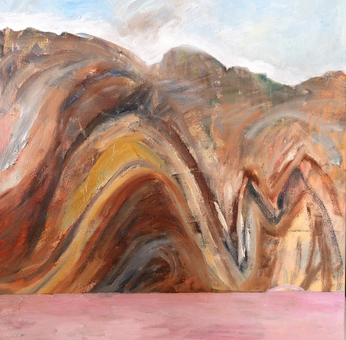 Rock Folds By Elizabeth Anne Fox, 24 X 24, Artwork For Sale On Artfinder