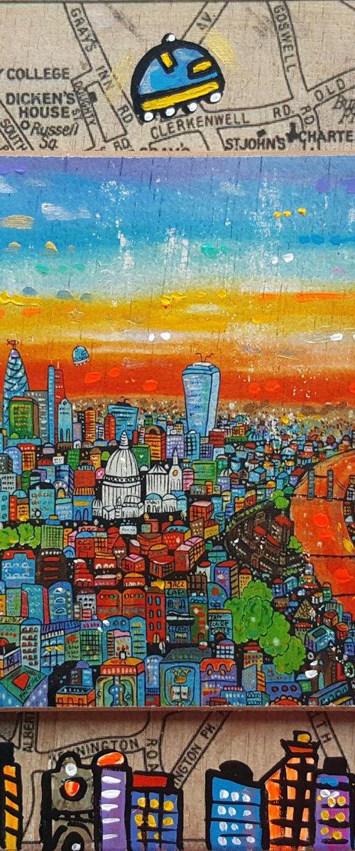 Futuristic Map of London by Maria Luisa  Azzini