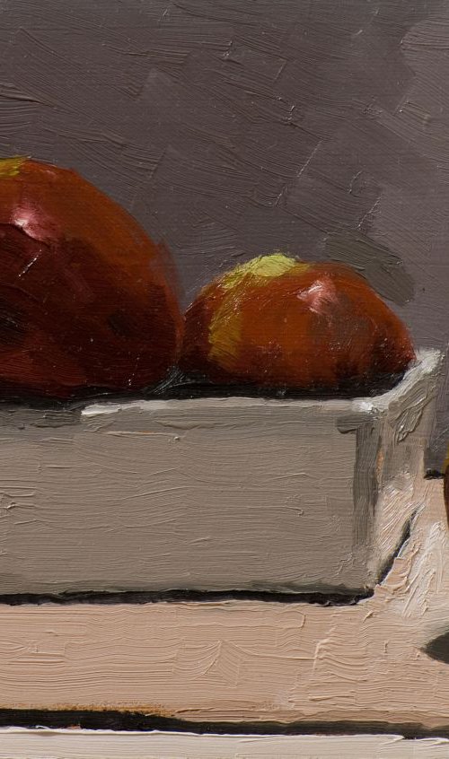 Square Bowl and Apples by Mark Holcroft