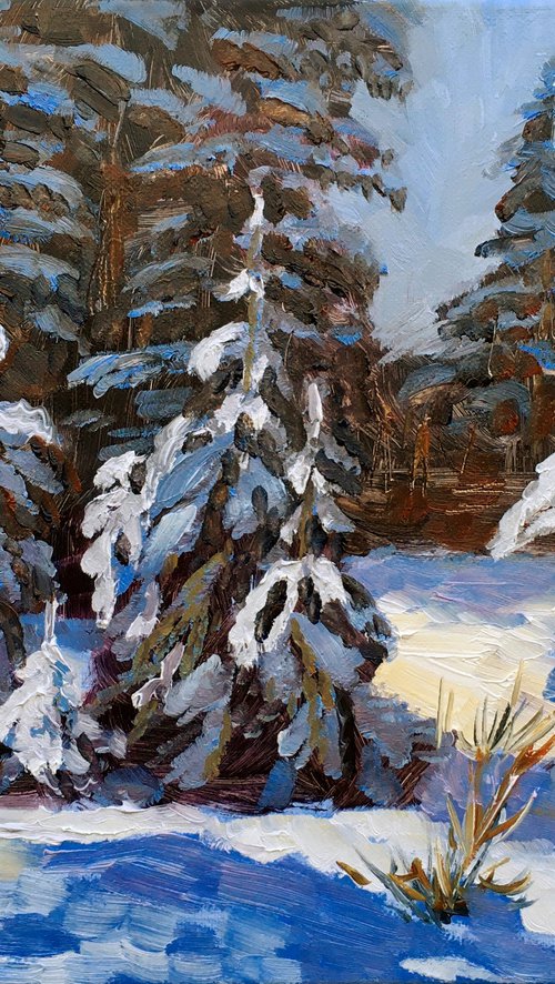 Winter trees 4 by Elena Sokolova