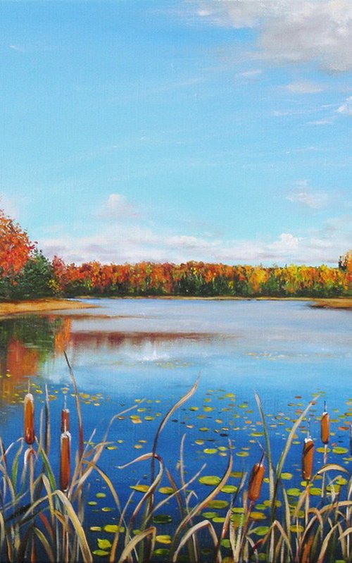 Autumn Lake Landscape by Natalia Shaykina