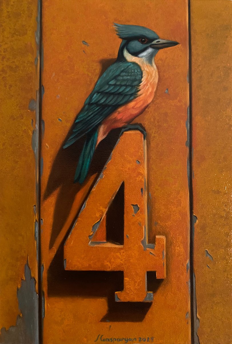Photorealistic Oil Painting , The Watcher Sentinel By Ara Gasparian, 9 X 14, Artwork For Sale On Artfinder