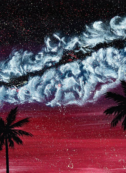 Mystic plum sky with clouds by Rimma Savina