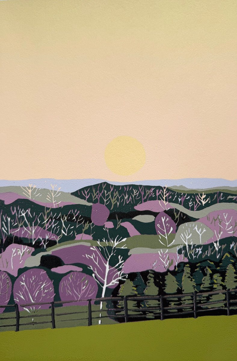 Illustrative Linocut , Winter