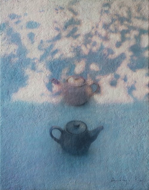 Two Teapots In the Orchard by Andrejs Ko