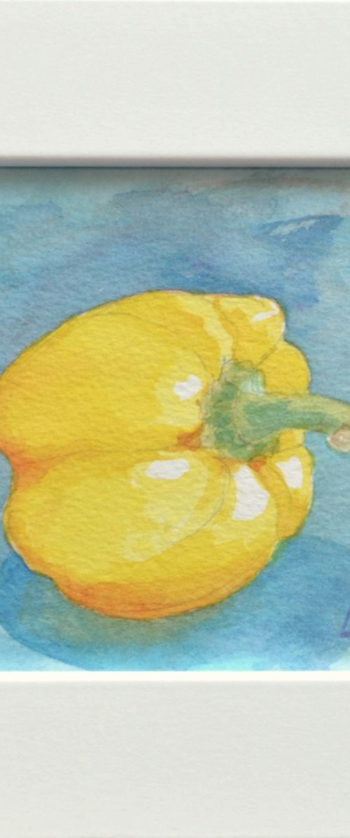 Framed Yellow Pepper by Lisa Mann