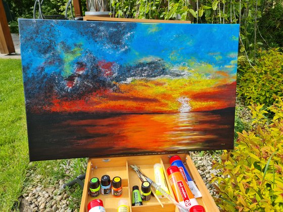 Sunset storm