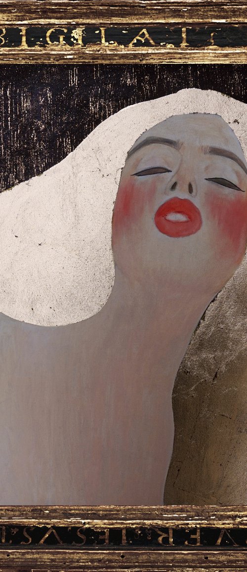 Golden mermaid / Painting by ANASTASIA BALABINA
