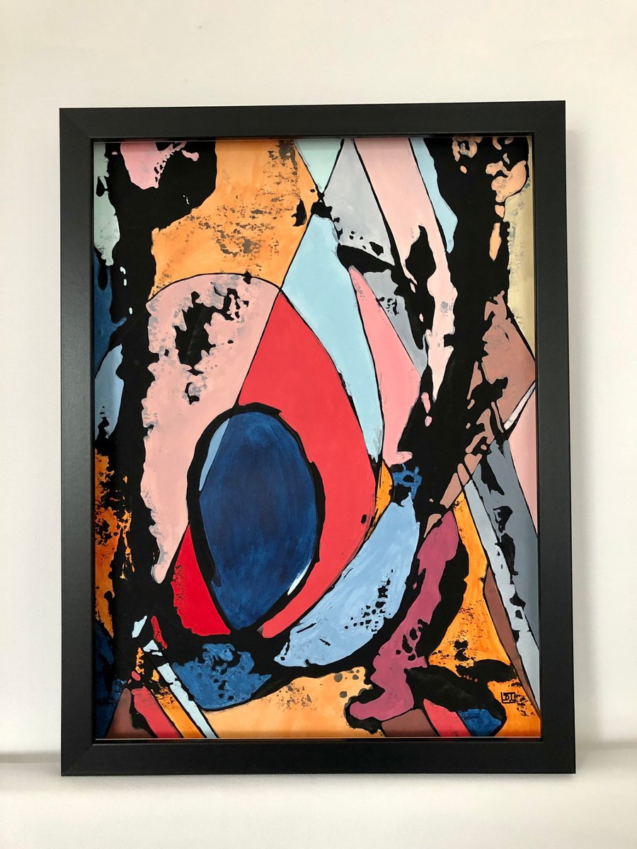 Organic Abstract Acrylic Painting By Lucyanne Terni, 13 X 17", Beyond Our Dreams, Original Artwork