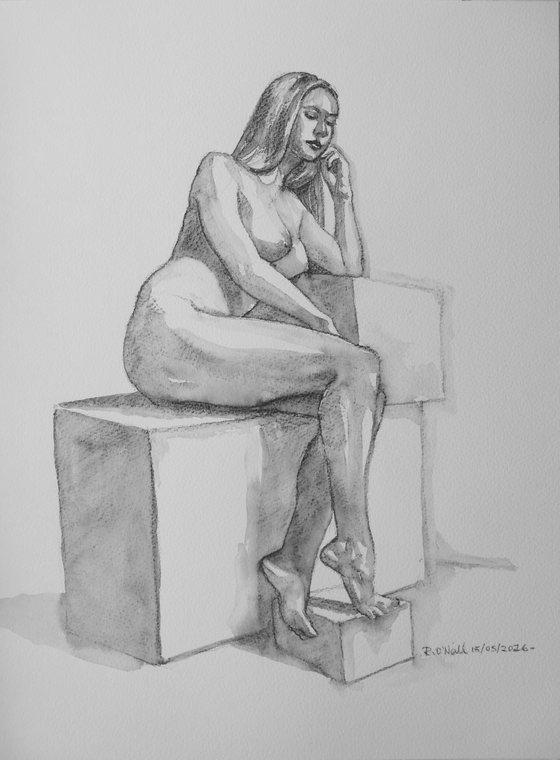 Seated female nude