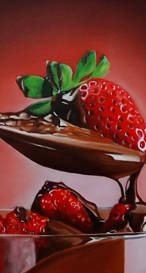 Still life with strawberries II by Simona Tsvetkova