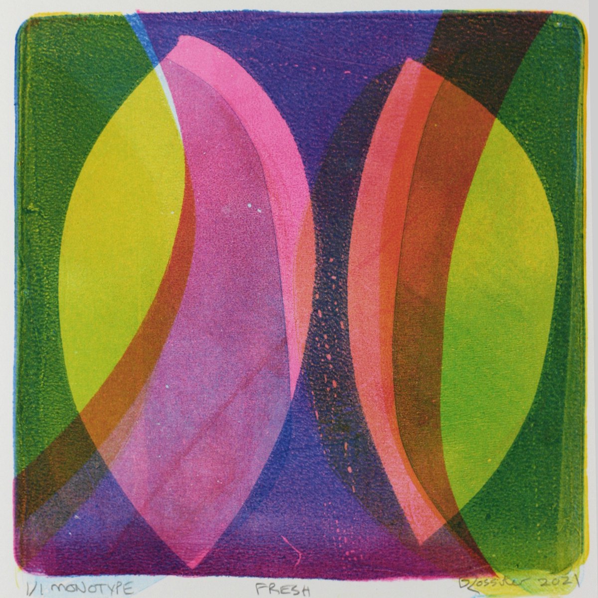 Fresh - Unmounted Signed Monotype by Dawn Rossiter