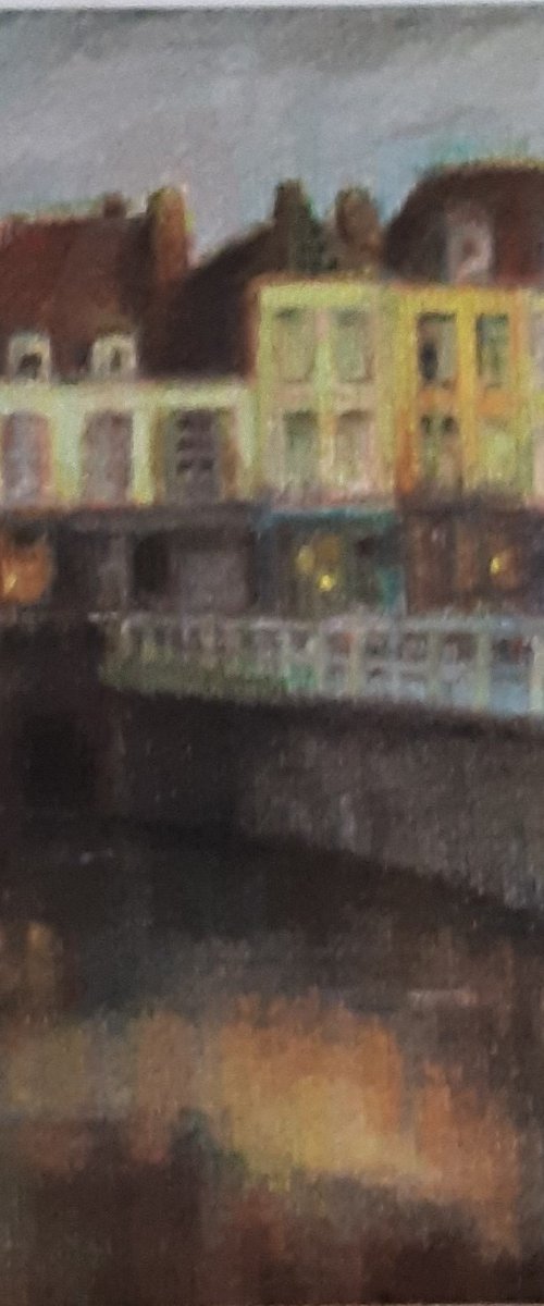 the canal pastel study by Viktória Déri