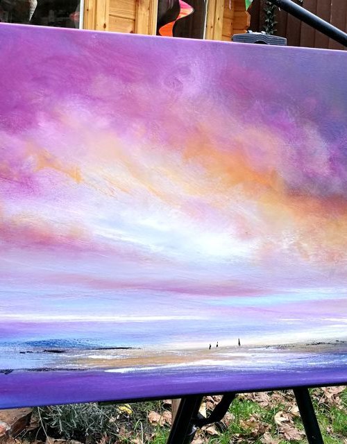 Seascape, Autumn Light - Art, skyscape by Mel Graham