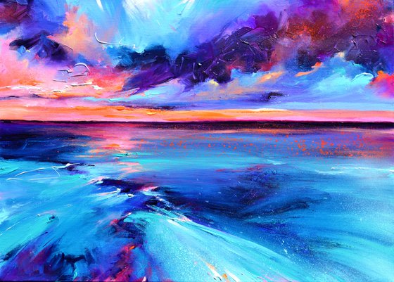 Surreal Lights on the Lake - Sunset Seascape