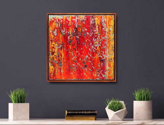 50x50 cm | 19,5x19,5″ Framed Abstract Painting Original oil painting Canvas art