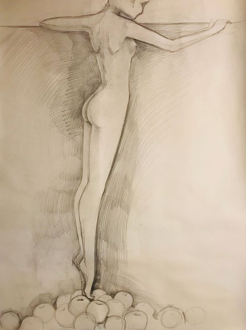 Erotic nude drawing 220920191 by Natalya Burgos