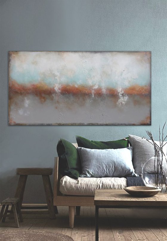 copper in blue (140 x 70 cm)