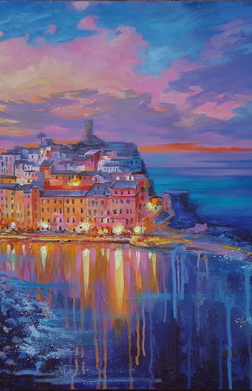 Sunset in Vernazza by Viktoria Lapteva