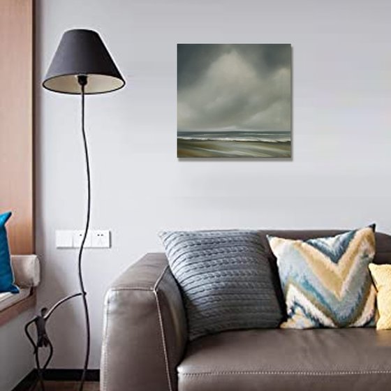 Where Worlds Meet - Original Seascape Oil Painting on Stretched Canvas
