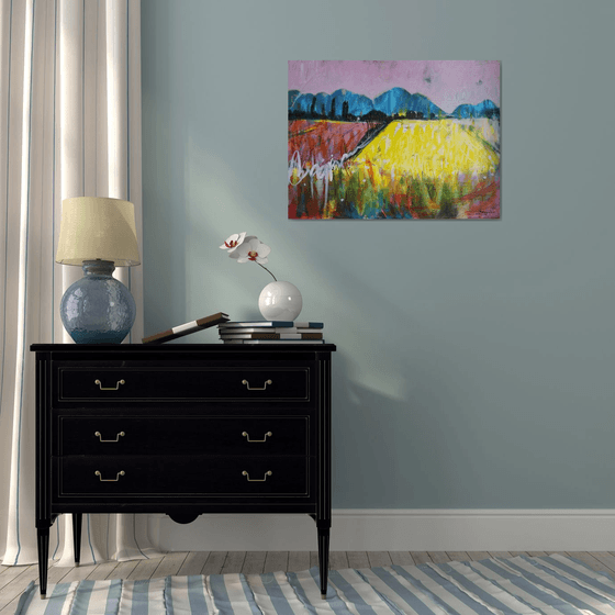 Rapeseed fields Landscape artwork