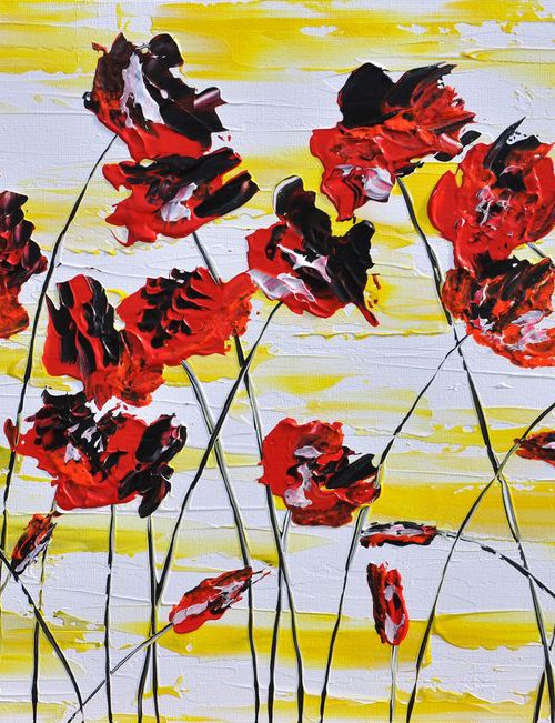 Red Poppies 2 90x50cm by Daniel Urbaník