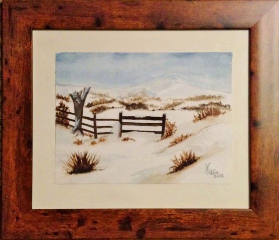 Times of Snow IV, unframed Original Watercolour painting