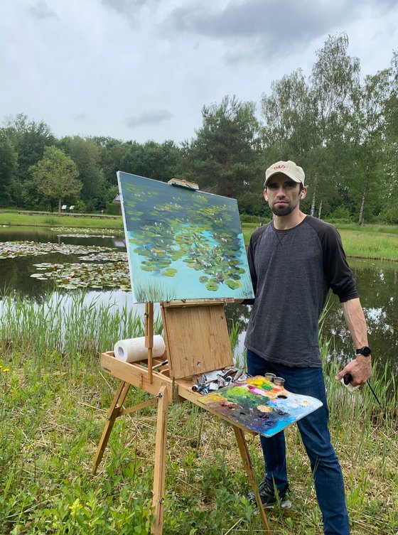 Water Lilies on the Quiet Pond