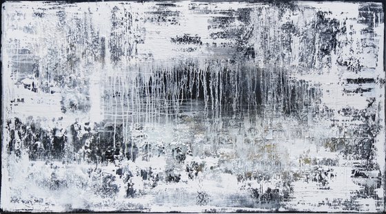 CONTEMPLATION - 100 x 180 CM - TEXTURED ACRYLIC PAINTING ON CANVAS * XXL SIZE