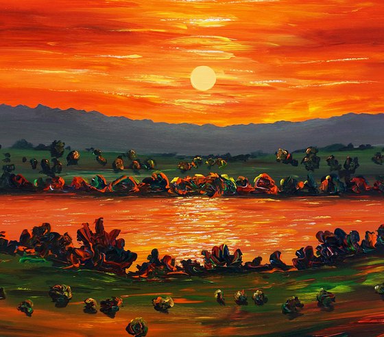 Lake: Evening Sunset M 1