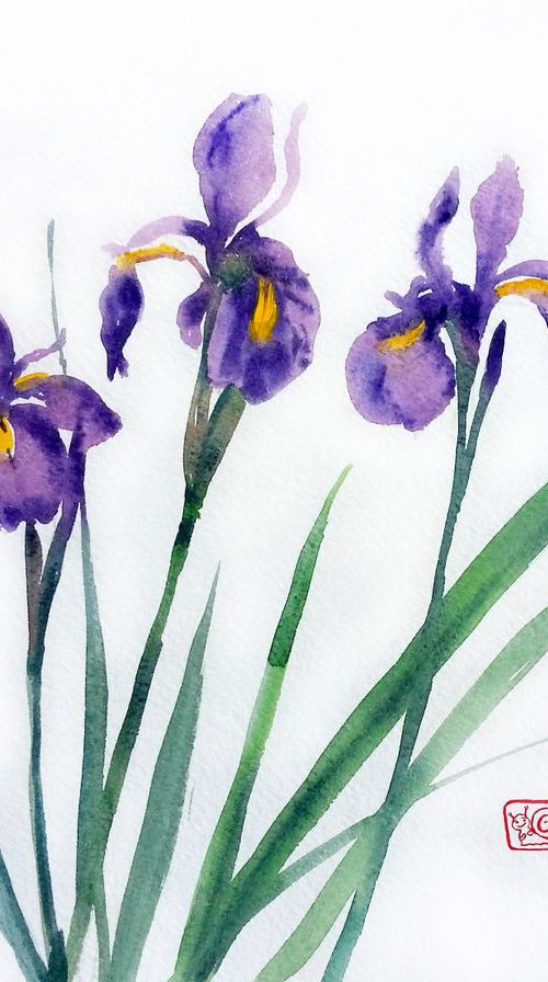 !!! SPRING SALE !!! - Purple I by Olga Beliaeva Watercolour